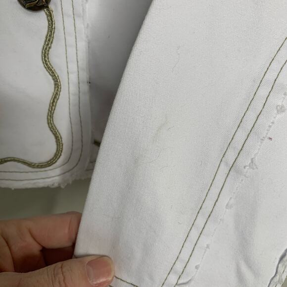 NWT Lovestitch White Embroidered Blazer Size Medium - Picture 8 of 10